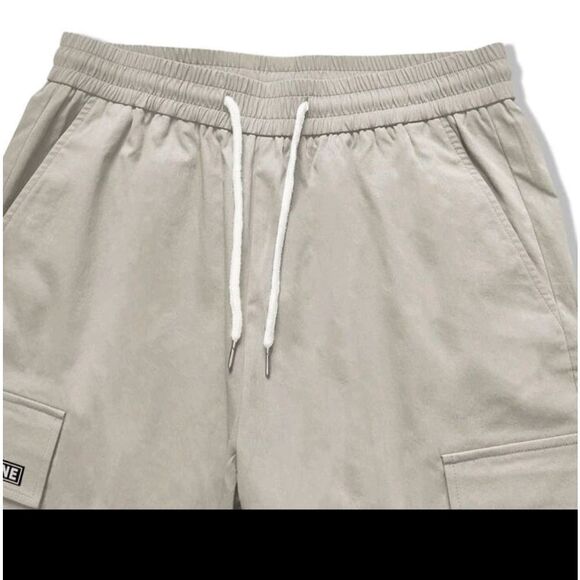 Manfinity EMRG Men Letter Graphic Flap Pocket Drawstring Waist Cargo Pants XXL - Picture 2 of 5